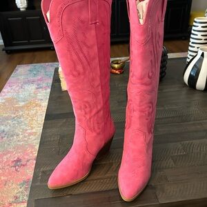 Sugar Fuchsia Suede Boots